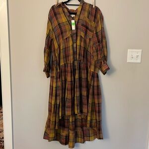 Anthropologie- Pilcro- plaid dress - new with tags.   Size Med Petite